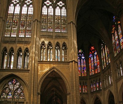 View of the North Transept and Choir by French School